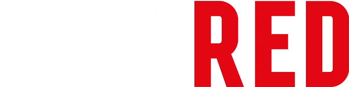 Text graphic displaying 'DEEP RED' in bold font.